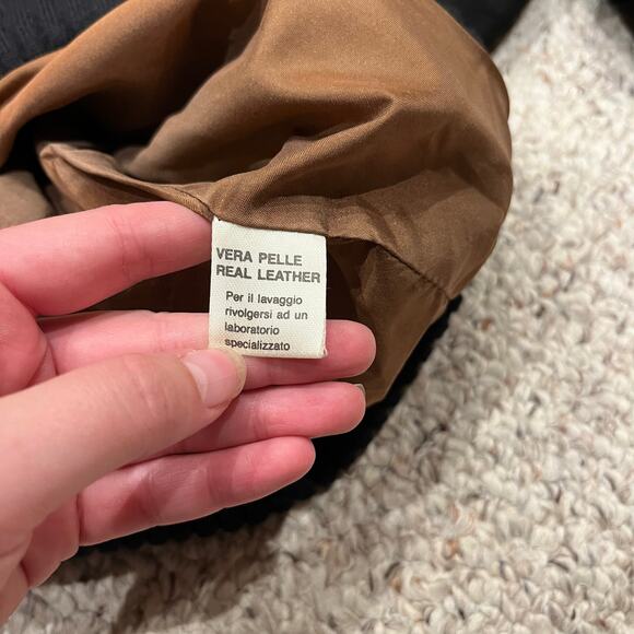 Bally of Switzerland 100% Suede Leather Colorblock Sweatshirt Sz XL Western - Picture 7 of 12